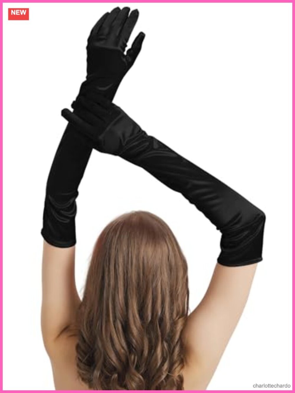 21in Satın Elbow Length Opera Gloves Costume Party 1920s Satin